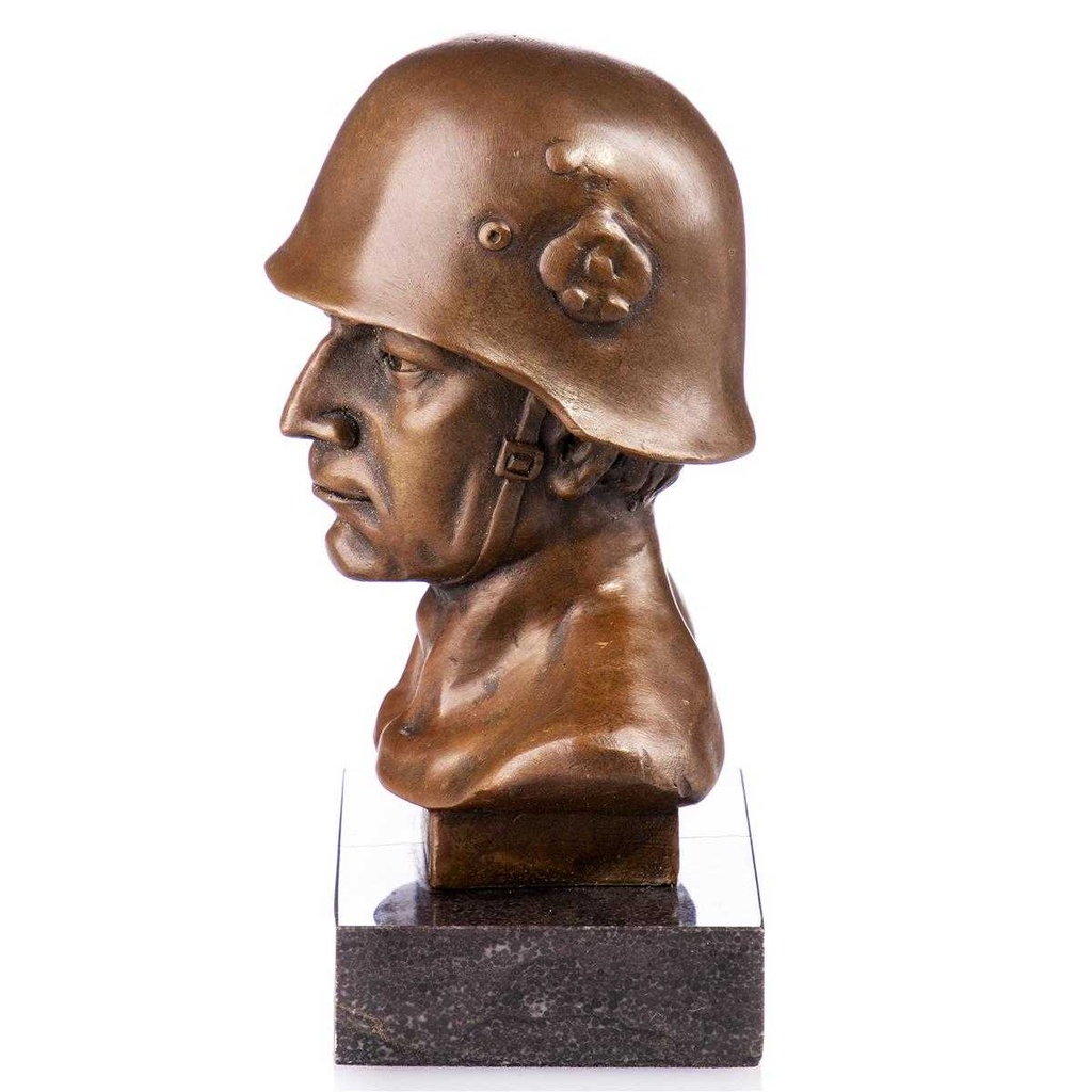 [LA-63951] Skulptur Figur Bronzeskulptur Bronzefigur Bronze Soldaten Büste Bild 3