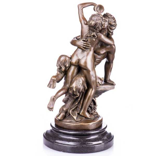 [LA-63954] Skulptur Figur Bronzeskulptur Bronzefigur Bronze Satyr und Nymphe Bild 3