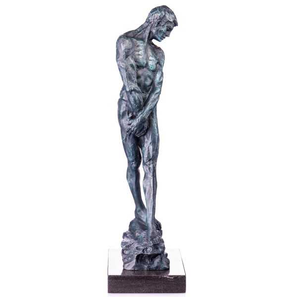 [LA-63968] Bronze grün patiniert Skulptur Figur Bronzeskulptur Bronzefigur Männlicher Akt mit Grüner Patina Bild 4