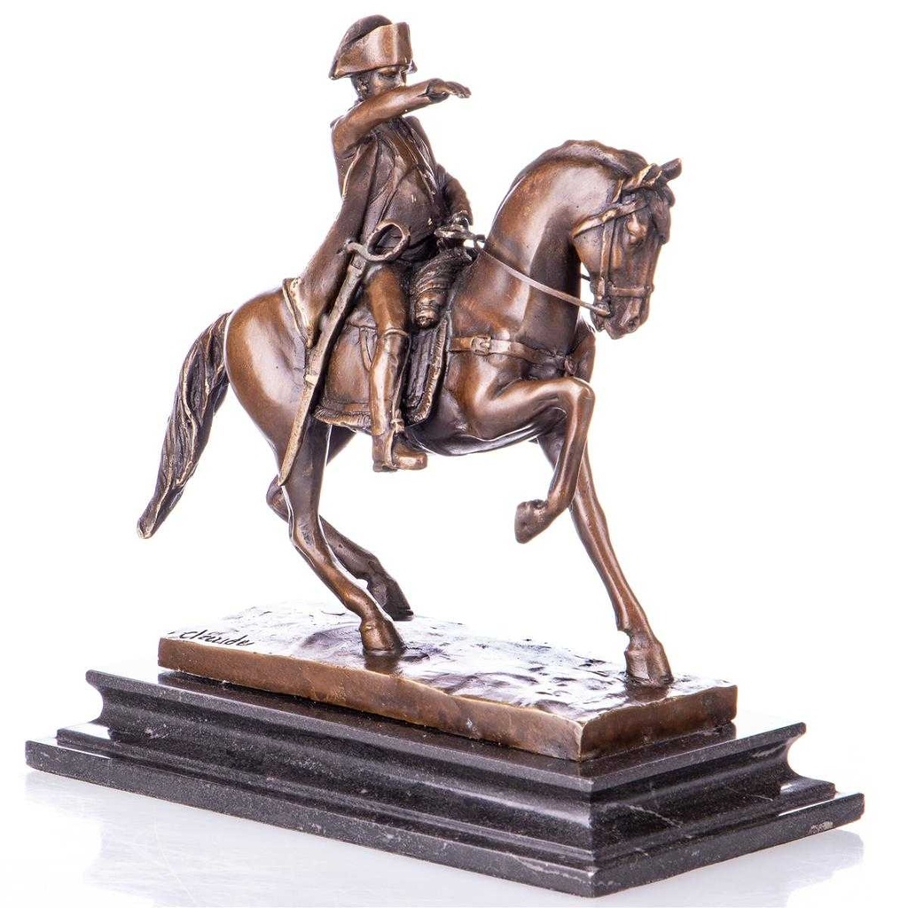 [LA-63982] Skulptur Figur Bronzeskulptur Bronzefigur Bronze Napoleon Auf Pferd Bild 3