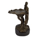 [LA-64007] Bronze Skulptur Figur Bronzeskulptur Bronzefigur Frau mit Seerosen Bild 5