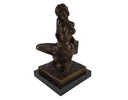 [LA-64015] Bronzeskulptur Bronzefigur Nackte Frau auf Toilette Erotik Bild 2