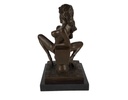 [LA-64015] Bronzeskulptur Bronzefigur Nackte Frau auf Toilette Erotik Bild 5