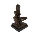 [LA-64015] Bronzeskulptur Bronzefigur Nackte Frau auf Toilette Erotik Bild 6