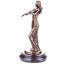[LA-64020] Bronze Skulptur Figur Bronzeskulptur Bronzefigur Geigenspieler Geigerin #64020 Bild 3