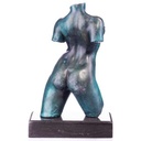 [LA-64023] Bronze grün patiniert Skulptur Figur Bronzeskulptur Bronzefigur Nakter Weiblicher Torso mit Grüner Patina Modern Abstrakt-Stil Bild 3