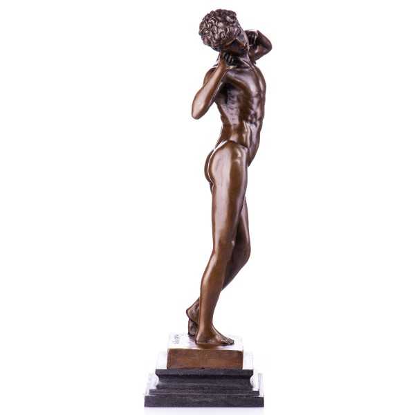 [LA-64045] Bronze Skulptur Figur Bronzeskulptur Bronzefigur Männlicher Akt Bild 3