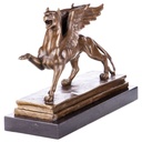 [LA-64054] Bronze Skulptur Figur Bronzeskulptur Bronzefigur Greif Halb Adler und Löwe Eines Bild 2