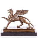[LA-64054] Bronze Skulptur Figur Bronzeskulptur Bronzefigur Greif Halb Adler und Löwe Eines Bild 3