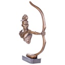 [LA-64067] Bronze Skulptur Figur Bronzeskulptur Bronzefigur Western Indianer mit Bogen Modern Abstrakt-Stil Bild 2