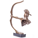 [LA-64067] Bronze Skulptur Figur Bronzeskulptur Bronzefigur Western Indianer mit Bogen Modern Abstrakt-Stil Bild 3