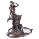 [LA-64078] Skulptur Figur Bronzeskulptur Bronzefigur Bronze Frau auf Seerosen Bild 2