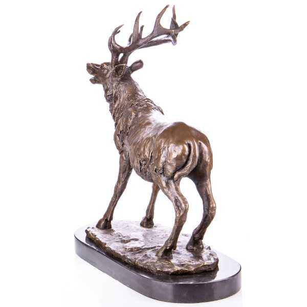 [LA-64081] Bronze Skulptur Figur Bronzeskulptur Bronzefigur Hirsch #64081 Bild 3