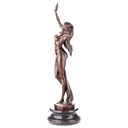 [LA-64084] Bronze Skulptur Figur Bronzeskulptur Bronzefigur Weiblicher Akt mit Fackel Bild 2