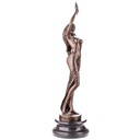 [LA-64084] Bronze Skulptur Figur Bronzeskulptur Bronzefigur Weiblicher Akt mit Fackel Bild 3