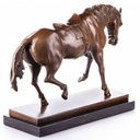 [LA-64092] Bronze Skulptur Figur Bronzeskulptur Bronzefigur Pferd mit Sattel Bild 3