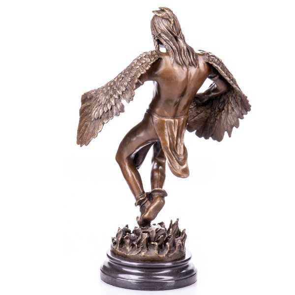[LA-64095] Bronze Skulptur Figur Bronzeskulptur Bronzefigur Western Tanzender Indianer Western-Stil Bild 3