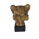 [LA-64252] Figur Skulptur MGO Löwinkopf Löwenkopf auf Holzsockel H 32,4 cm Bild 4