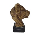 [LA-64252] Figur Skulptur MGO Löwinkopf Löwenkopf auf Holzsockel H 32,4 cm Bild 6