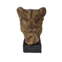 [LA-64252] Figur Skulptur MGO Löwinkopf Löwenkopf auf Holzsockel H 32,4 cm Bild 8