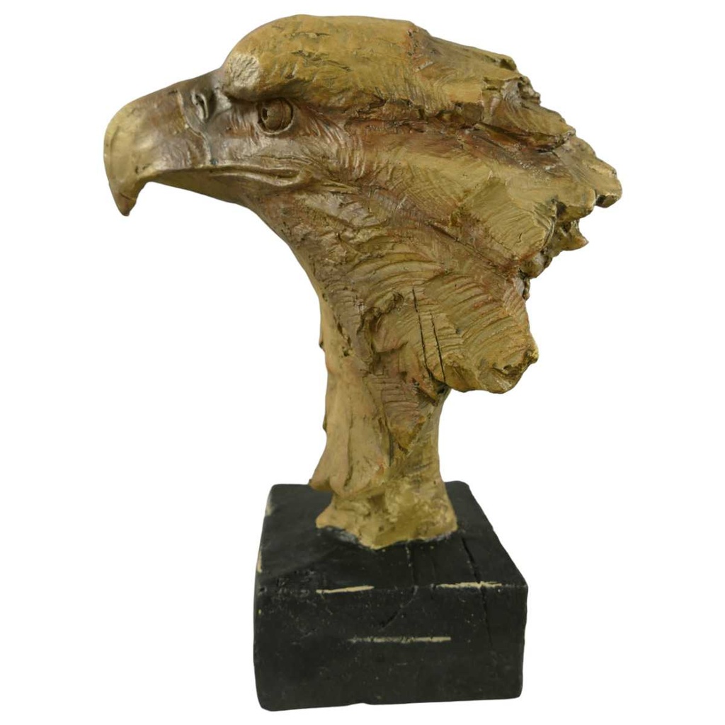 [LA-64473] Figur Skulptur Kunststein Adlerkopf auf Sockel H 29 cm Bild 2