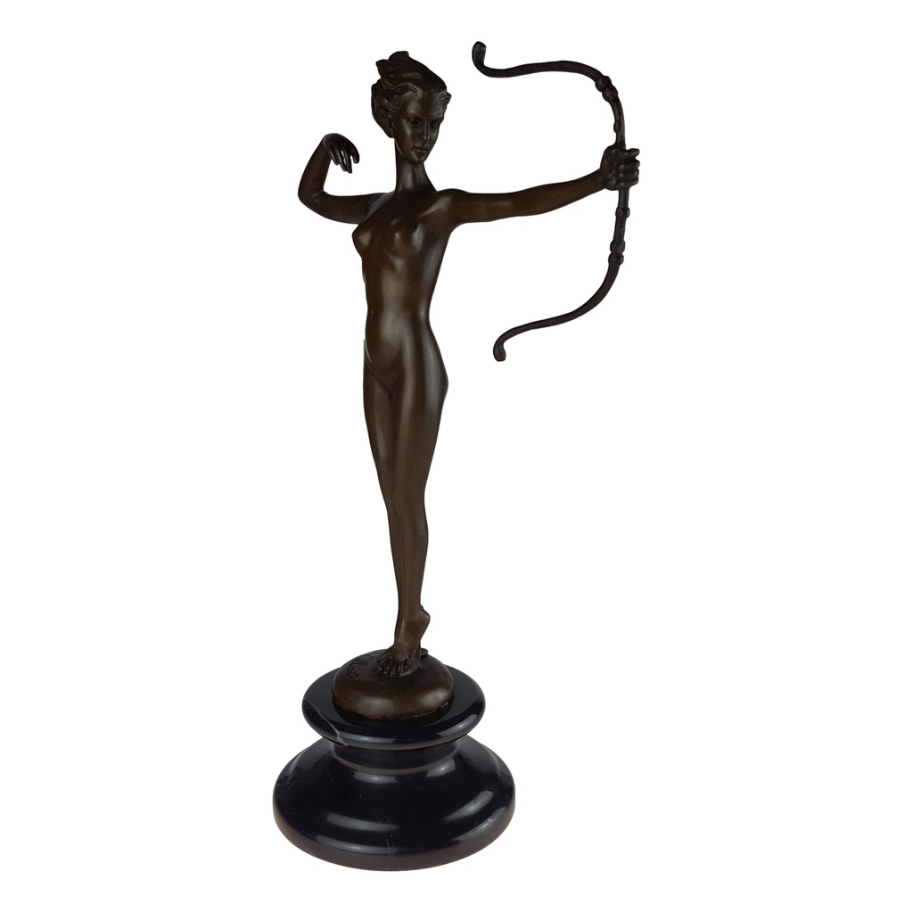 [LA-64626] Bronzeskulptur Bronzefigur Diana Göttin der Jagd Bild 2