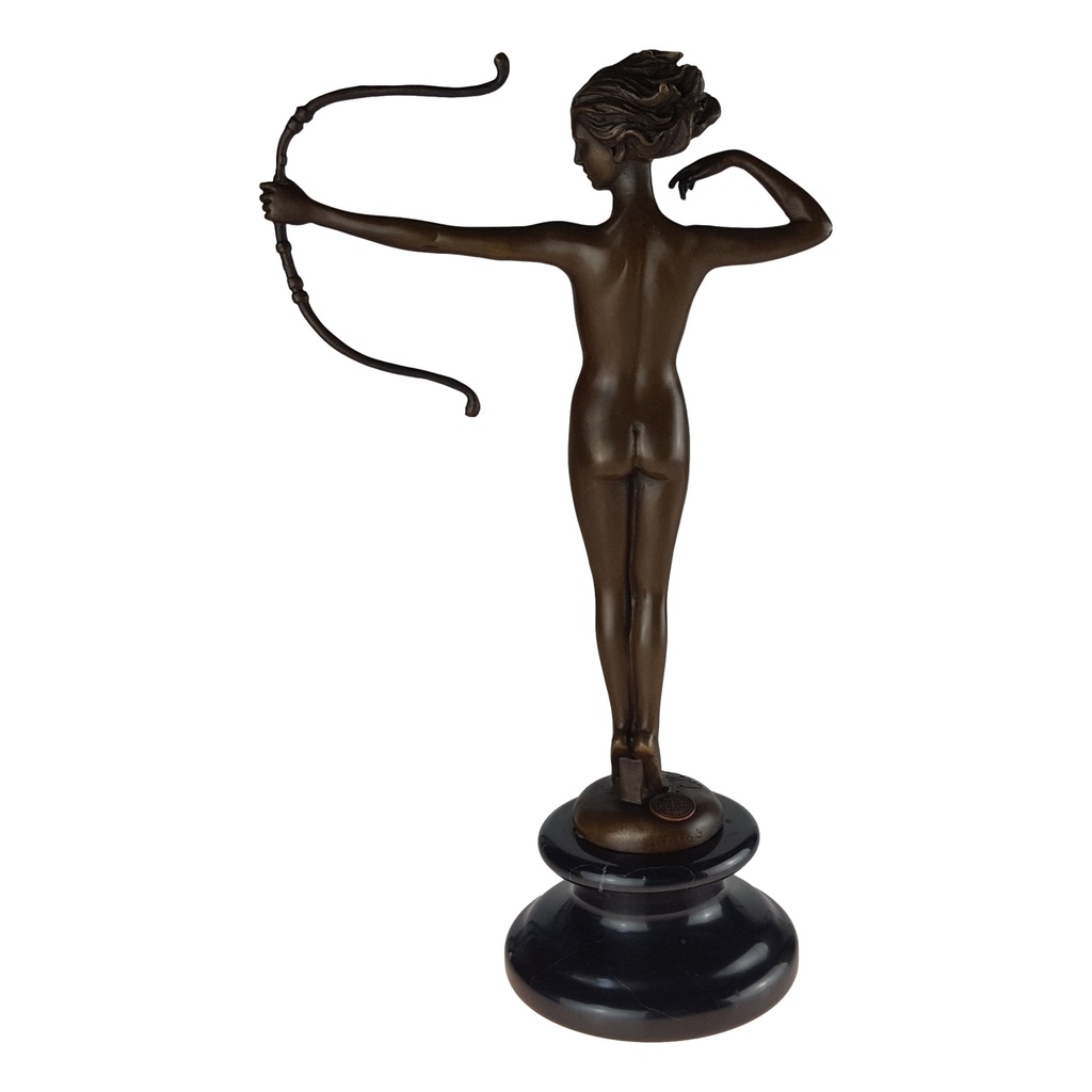 [LA-64626] Bronzeskulptur Bronzefigur Diana Göttin der Jagd Bild 3