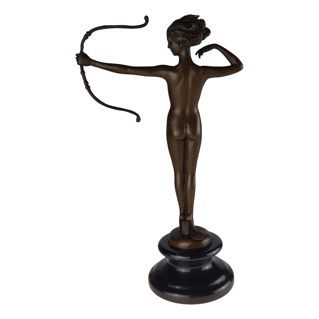 [LA-64626] Bronzeskulptur Bronzefigur Diana Göttin der Jagd Bild 4