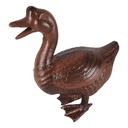 [LA-68353] Skulptur Figur Gartenfigur Gans Gänse rustikal braun H 25 cm Gusseisen Bild 2