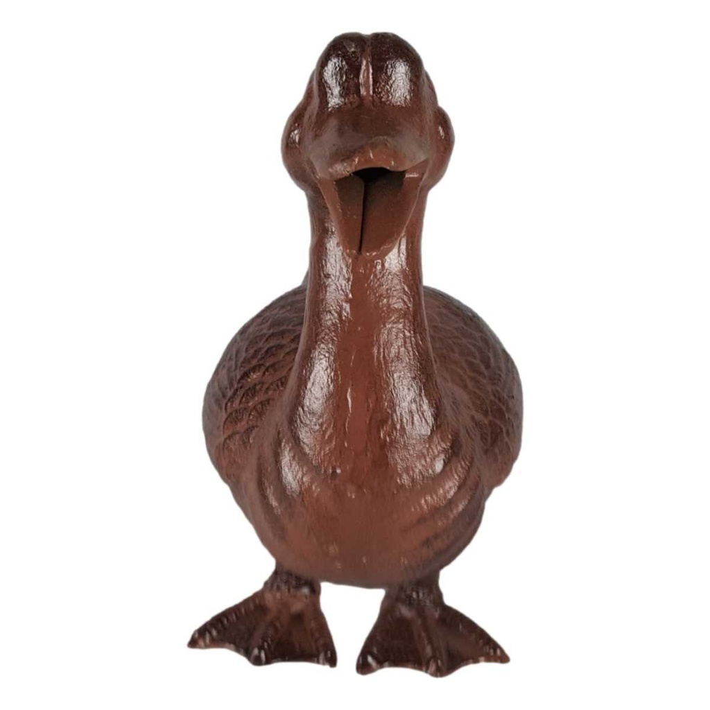 [LA-68353] Skulptur Figur Gartenfigur Gans Gänse rustikal braun H 25 cm Gusseisen Bild 4