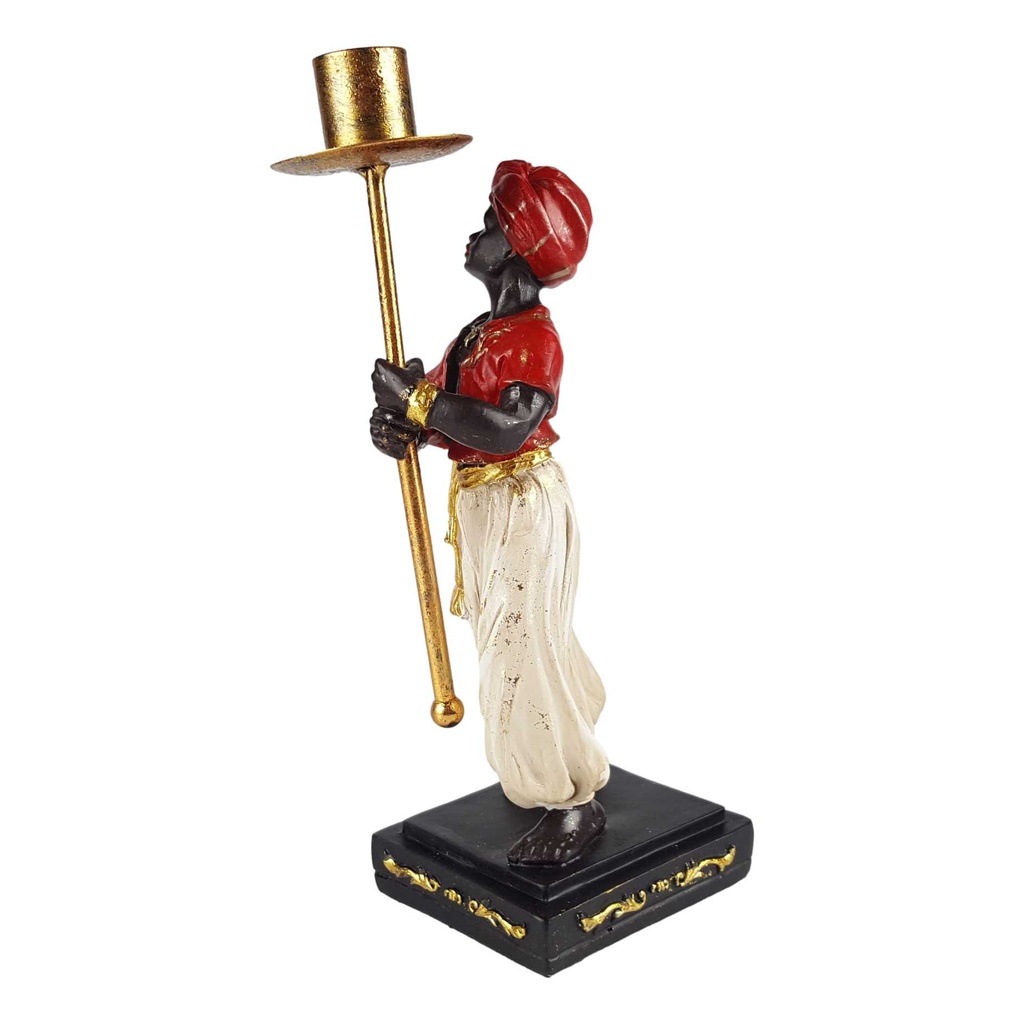 [LA-70640] Skulptur Figur Kerzenleuchter Kerzenständer Kerzenhalter Vassal farbig Bild 3