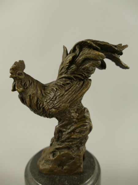 [LA-70654] Bronzeskulptur Bronzefigur Huhn Bild 2