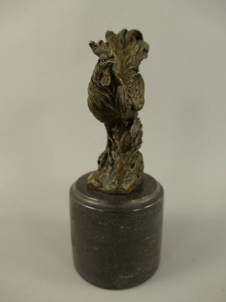 [LA-70654] Bronzeskulptur Bronzefigur Huhn Bild 3