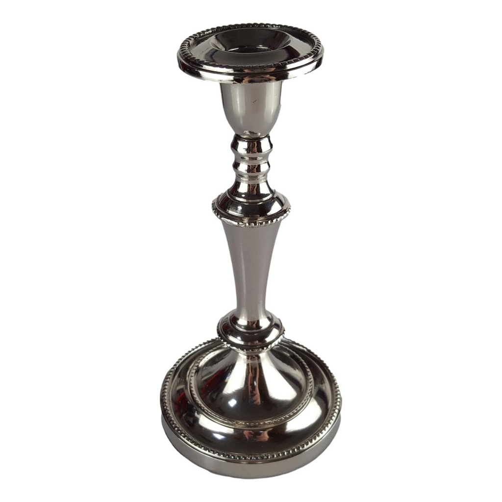 [LA-70661] Kerzenständer Kerzenleuchter Kerzenhalter Aluminium Vernickelt H 22 cm Bild 5