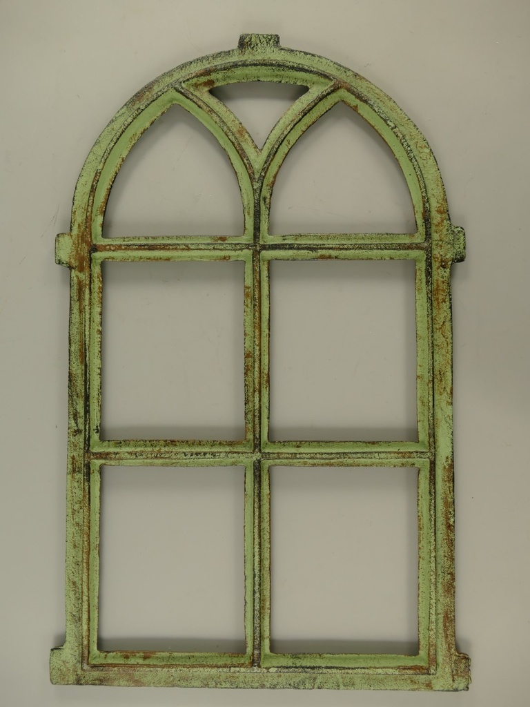 [LA-70723] Gusseisen Stallfenster Fensterrahmen Nostalgie Antik-Stil farbig H 67x42cm Bild 3