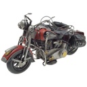 [LA-70808] Blechmodell Blechauto Blechmotorrad Motorrad mit Beiwagen rot-schwarz 36x18 cm Bild 2