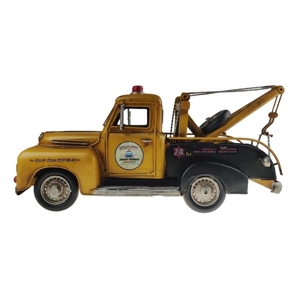 [LA-70809] Blechmodell Blechauto Modellauto Blech - Abschleppwagen Abschleppfahrzeug Gelb Bild 3