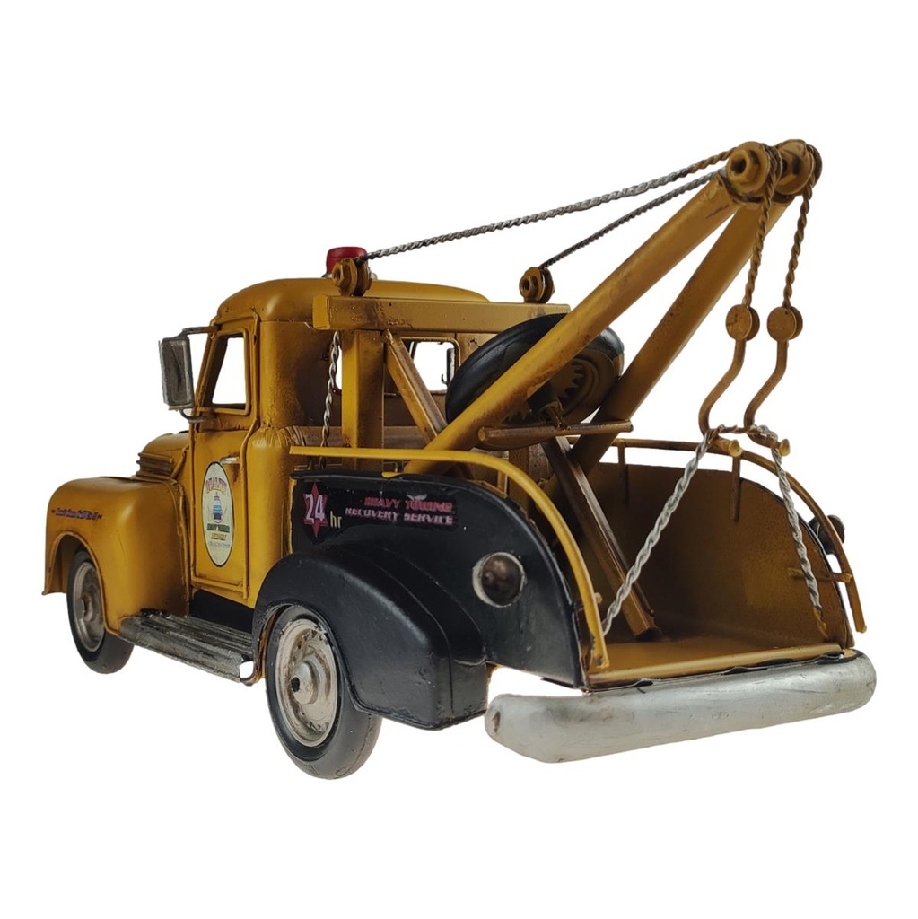 [LA-70809] Blechmodell Blechauto Modellauto Blech - Abschleppwagen Abschleppfahrzeug Gelb Bild 4