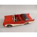 [LA-70847] Blechmodell Modellauto Blechauto PKW Oldtimer Cabrio Rot-Beige 25x7 cm Bild 2