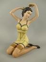 [LA-71325] Figur Skulptur Badepuppe Polystein farbe H 21x14cm Bild 5