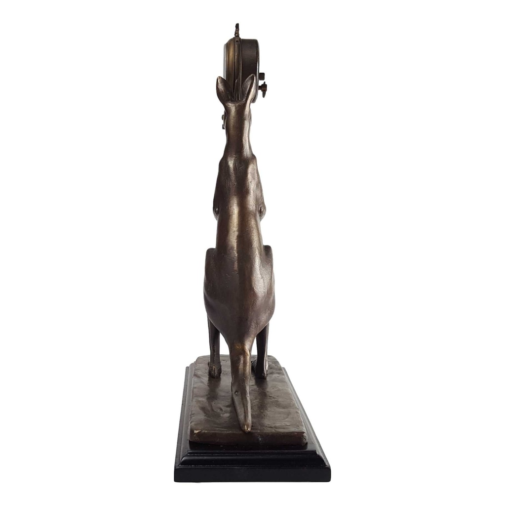 [LA-81018] Skulptur Figur Tischuhr Schwingpendeluhr Messing Känguru Kangaroo Bild 7