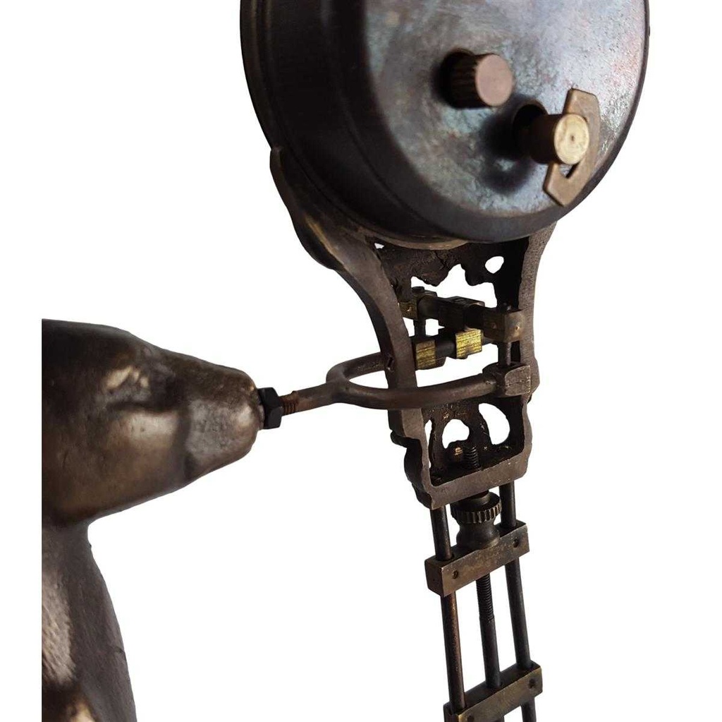 [LA-81018] Skulptur Figur Tischuhr Schwingpendeluhr Messing Känguru Kangaroo Bild 9