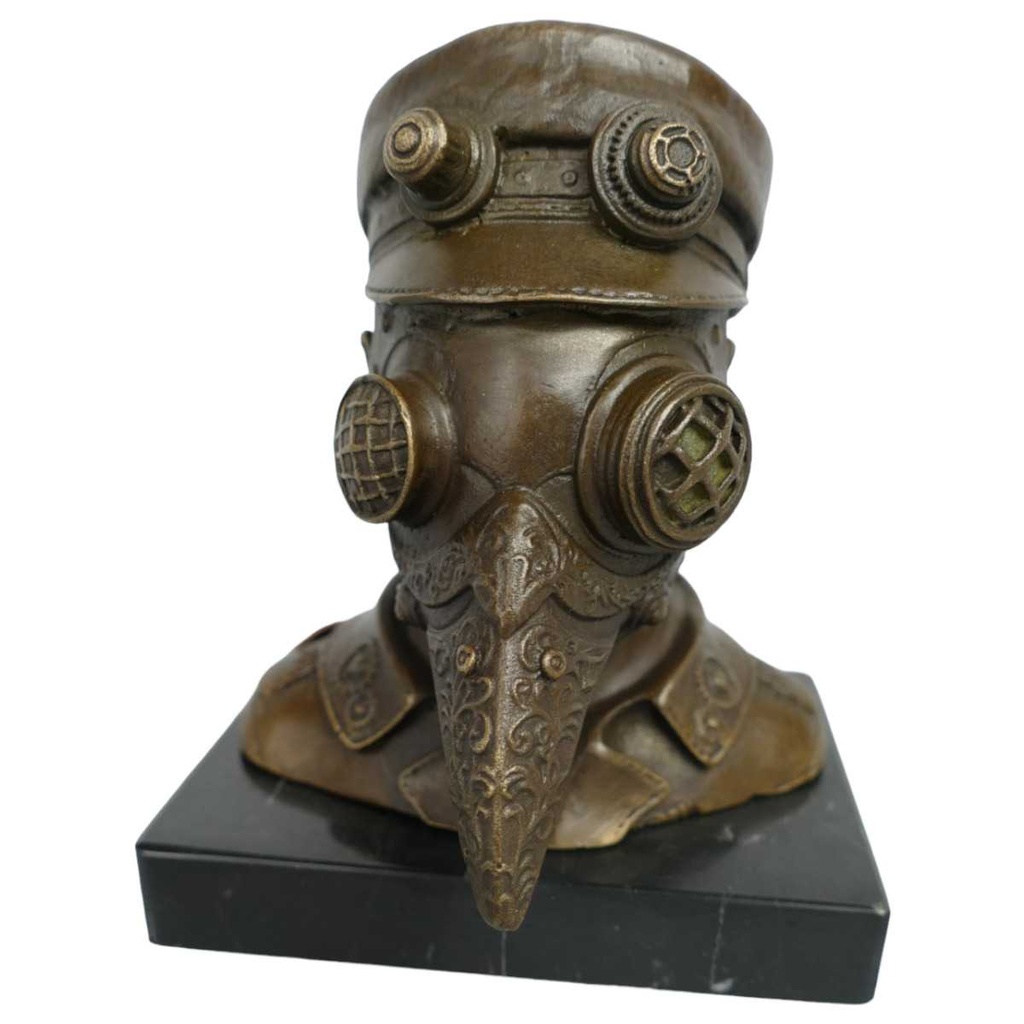 [LA-81480] Bronzeskulptur Bronzefigur Steampunk des Pestarztes Bild 2