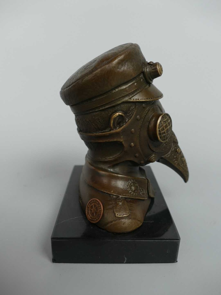 [LA-81480] Bronzeskulptur Bronzefigur Steampunk des Pestarztes Bild 5