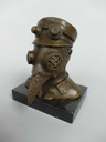 [LA-81480] Bronzeskulptur Bronzefigur Steampunk des Pestarztes Bild 7