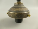 [LA-82060] Decken./Wandhalter Messing brüniert ohne Schirm Gh 6-H 14cm Bild 3