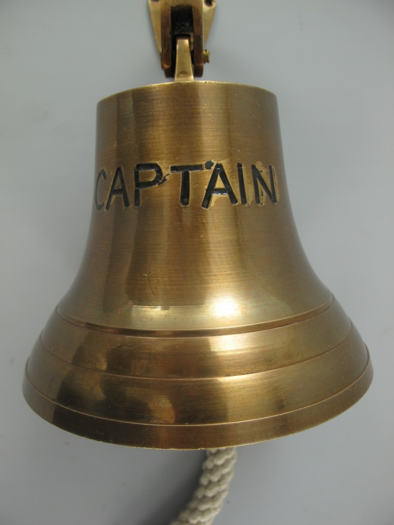 [LA-82109] Glocke mit Haken Mes. brün(IND)CAPTAIN H.20-D.14cm Bild 3