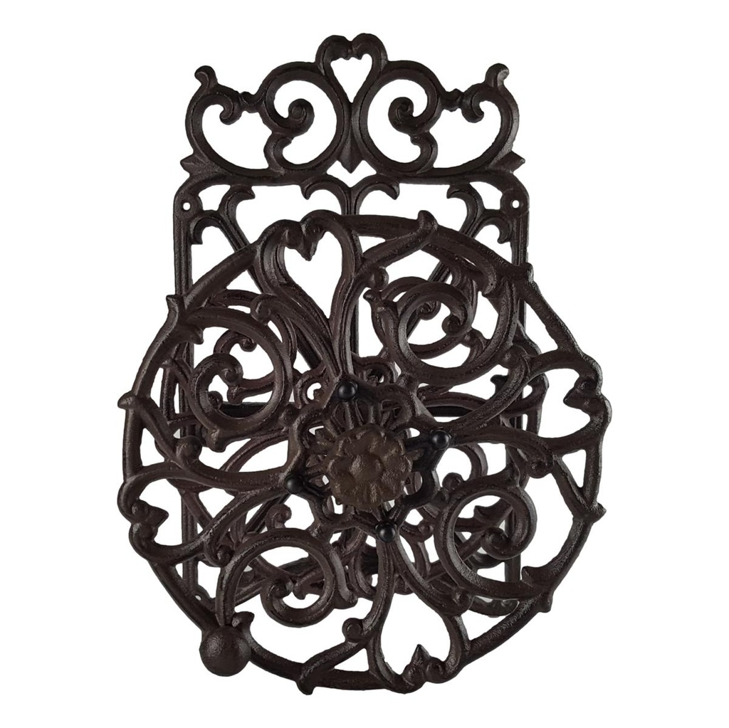 [LA-82140] Schlauchhalter Schlauchtrommel Schwengel rustikal braun H.35x23cm Bild 2