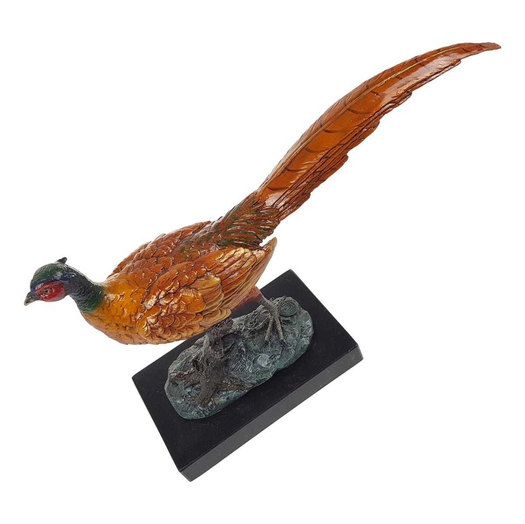 [LA-82212] Bronzeskulptur Bronzefigur Bronze Skulptur Figur Vogel Rebhuhn Fasan Bild 3