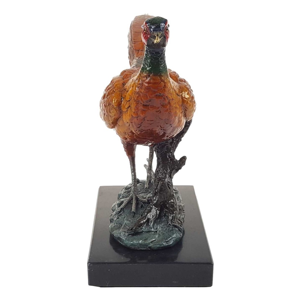 [LA-82212] Bronzeskulptur Bronzefigur Bronze Skulptur Figur Vogel Rebhuhn Fasan Bild 6